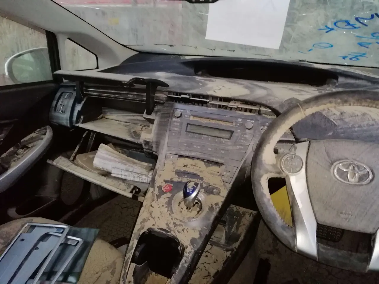 water damaged car