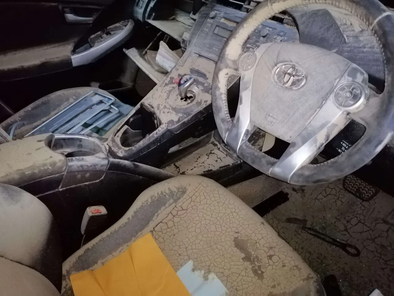 water damaged vehicle
