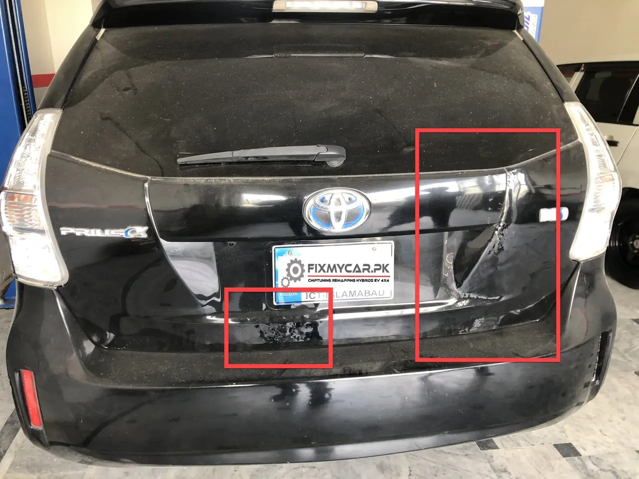 best car painter in islamabad - prius alpha