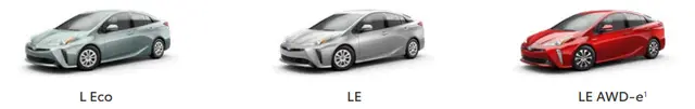 2022 toyota prius variants