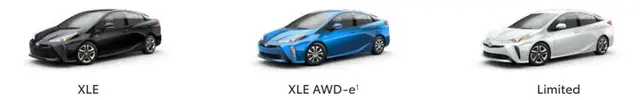 Toyota Prius 2022 Variants